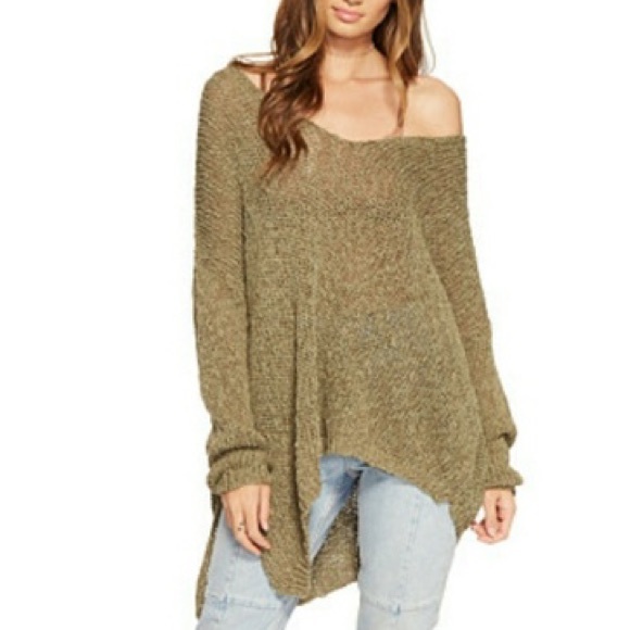 Free People Sweaters - Free People Vertigo Green Sweater sz XS